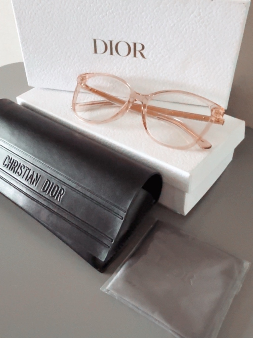 Dior light pink Eyeglasses with Branded Case & cloth - Picture 2 of 14